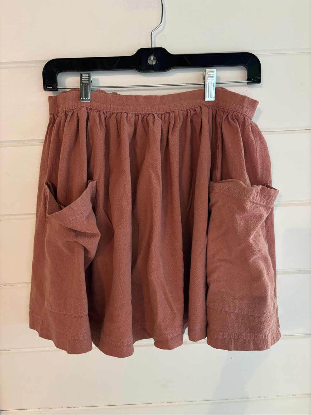 Cotton Flower Boho Gathered Pocket Skirt - Dusty Rose